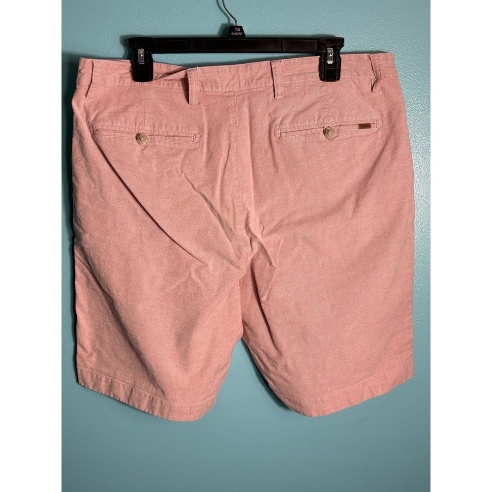 Men's Chaps Pale Pink Shorts Size 36 Gold Preppy Classic Flat Front - Picture 5 of 5